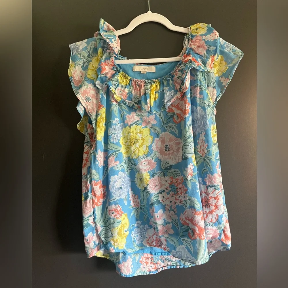 Ann Taylor Loft Blouse Set-short and 3/4 sleeve - Picture 1 of 5